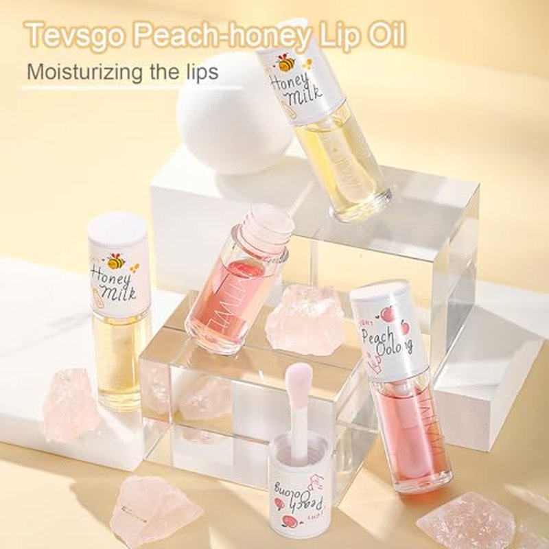 2Pcs Crystal Jelly Moisturizing Lip Oil Hydrating Lip Gloss Set, Non-sticky Fresh Texture Nourishing Plumping Lip Oil Long Lasting Lip Care Tools