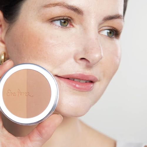 Rice Powder Blush and Bronzer Duo - Matte Terracotta & Rusty Rose, 0.32oz - Roma Variation