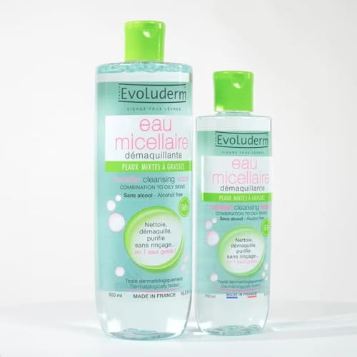 Micellar Water Facial Cleanser & Makeup Remover for Oily Skin - Alcohol Free, 16.9oz