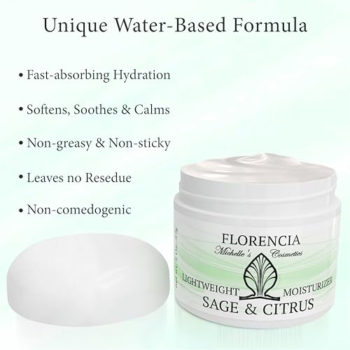 Florencia Sage & Citrus Lightweight Face Moisturizer for Oily & Sensitive Skin 2 oz