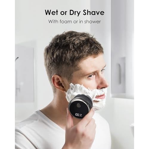 Head Shavers for Bald Men - 10,000 RPM Electric Razor with LED Display, Magnetic 5D Rotary Shaver, IPX6 Waterproof Wet Dry Shaving, 2H Fast Charge, Dual Speed Face Beard Body Grooming Kit