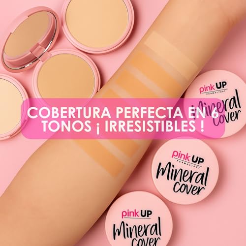 Pink Up | Mineral Cover |Compact Powder | Matte velvety finish | Long-lasting oil control | Makeup | Setting powder | Lightweight pressed formula | Sand shade | Model PKM400