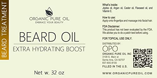 OPO Unscented Beard Oil 32oz Bulk Natural Non-GMO Hydrating & Growth Promoting