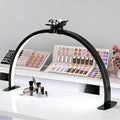 Large Foldable Half Moon LED Light for Nail Desk with Phone Stand & Wire Controller