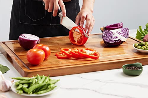OAKSWARE 30 x 22 Inch Extra Large Acacia Wooden Cutting Board for Kitchen