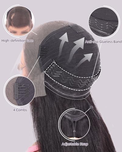Human Hair Bob Wig 13x6 HD Lace Frontal Wig 16 Inch Black Short Style