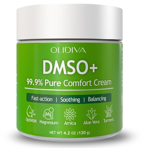Olidiva 99.9% Pure DMSO Topical Cream for Joint & Muscle Relief 4.23 oz