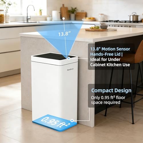 8 Gallon Touchless Trash Can with Motion Sensor and Auto Bagging - Standard