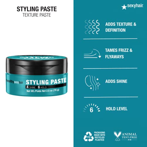 SexyHair Healthy Styling Paste Texture Paste | Medium, Pliable Hold and Control | Satin Finish | All Hair Types