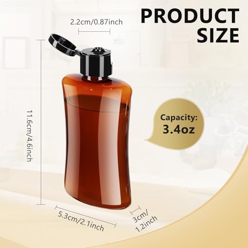 Domensi 36-Pack Travel 3.4oz Plastic Lotion Bottles - Leakproof & Reusable