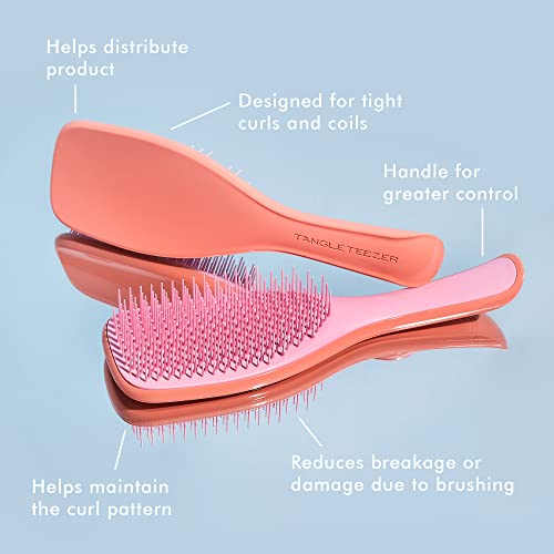 Detangling Hairbrush & Wide Tooth Comb for Curly 3C to 4C Hair - Tangle Teezer Duo