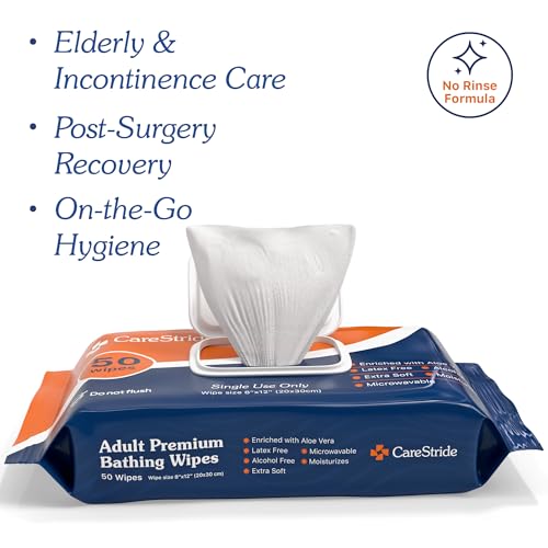 Adult Disposable Washcloths Pack of 10 - Extra Large, Plant-Based, Ultra Soft for Elderly & Incontinence Care