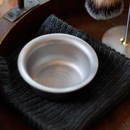 Vikings Blade Luxury Shaving Soap Bowl, Sandblasted Steel for Fast, Thick Lather, Unbreakable, Tactile Texture, Great for Standard Sized Pucks & Soaps (The Chairman, 3¡± Diameter)
