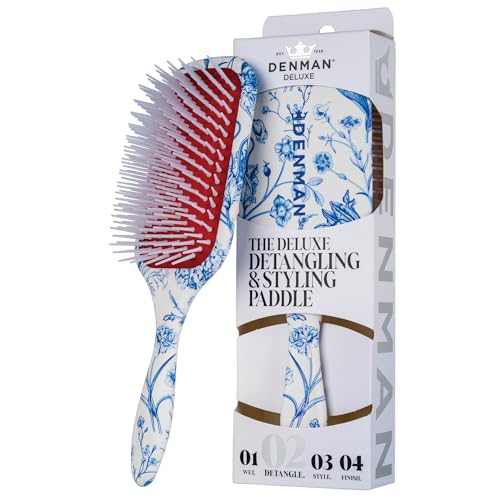 Blue Belle Denman Power Paddle Hair Brush for Detangling Styling Men Women