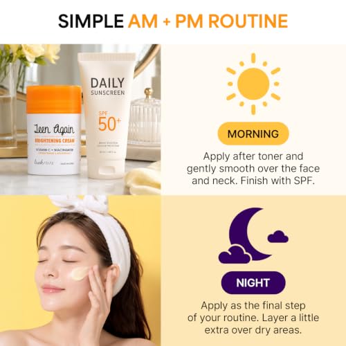 Vitamin C Brightening Face Cream - Dull Skin Repair & Hydration