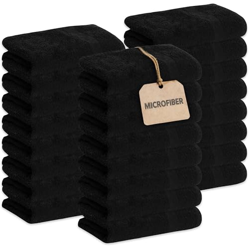 Bleach-Proof Microfiber Towels Bulk Set for Salon, Gym & Home - 24 Pack
