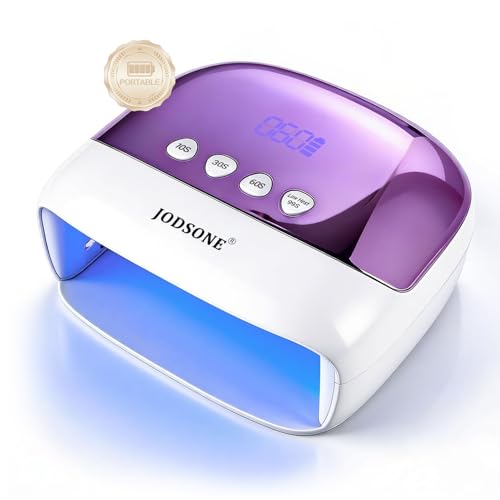 JODSONE Z180001 Cordless LED Nail Lamp with LCD Touch Screen, 4 Timers, Rechargeable Portable Nail Dryer for Home & Salon