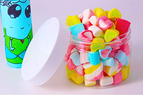 10oz Plastic Jars with Lids - Clear Wide-Mouth Containers, 24 Pack