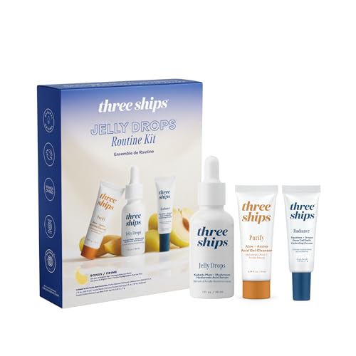 Three Ships Hydrating Skincare Routine Kit with Serum, Cleanser & Eye Masks