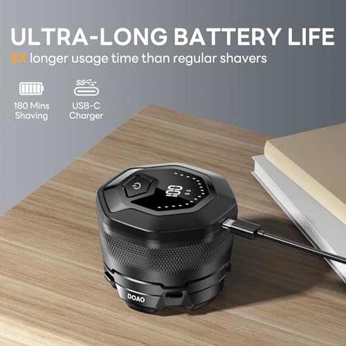 Electric Head Shaver for Bald Men Waterproof Wet Dry 6D Magnetic Steel Blades