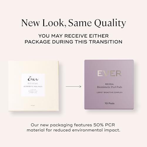 EVER Reveal Biomimetic Peel Pads - Exfoliating & Brightening Travel Pack, 10 Count ? Azelaic Acid, Caviar Lime & LSR10 for Radiant, Smoother Skin