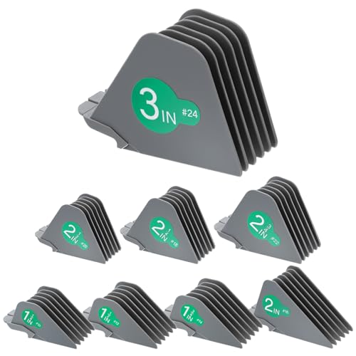 8pcs Hair Clipper Guard Set, 3 Inch Lengths, Compatible with Wahl & Most Clippers