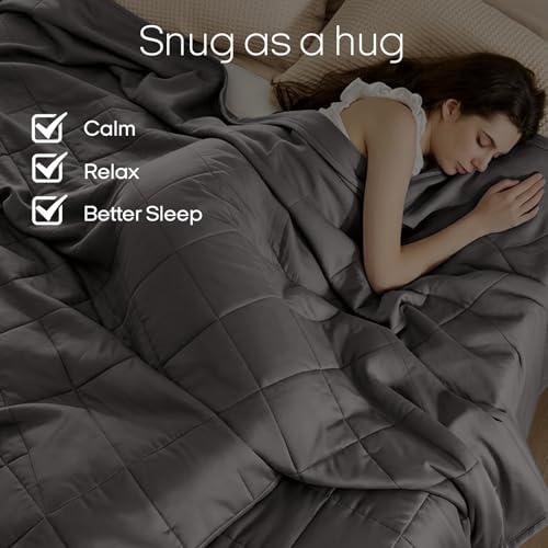 Cooling Weighted Blanket for Hot Sleepers - Queen 60x80 20lbs Grey Variation