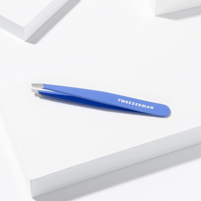 Tweezerman Slant Tweezer – Eyebrow Tweezers, Lapis Blue (Variation: Lapis Blue)
