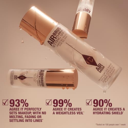 Charlotte Tilbury Airbrush Flawless Setting Spray 3.38 Fl Oz Hydrating Mist - Prime & Set Makeup Up to 16Hr
