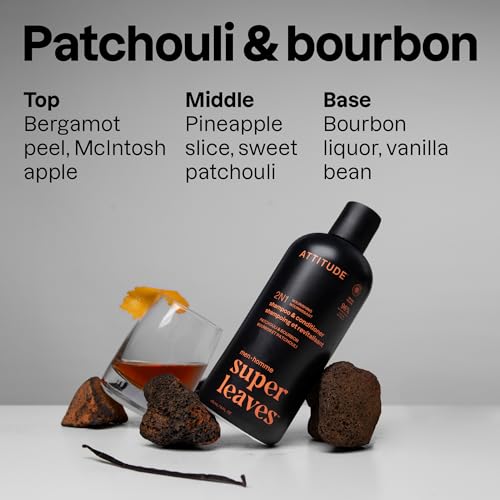 Men's 2-in-1 Moisturizing Shampoo & Conditioner - Patchouli & Bourbon, 14 Fl Oz, Pack of 3