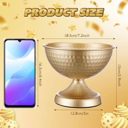 Gold Urn Vases for Centerpieces - 6 Inch Metal Decorative Vase Set - Gold / 12