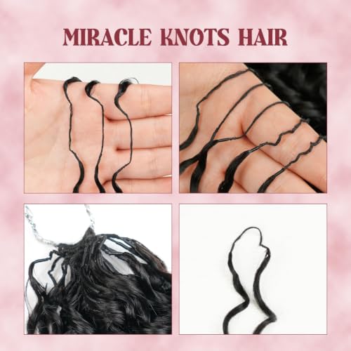 Alididi Mini Knots Burmese Curly Crochet Human Hair 18 Inch, 100 Strands, Knotless & Reusable