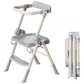 Kids Toddler Step Stool with Safety Railing & Anti-Slip Design - Foldable Kitchen & Bathroom Helper