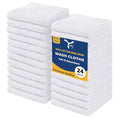 Premium 24 Pack Cotton Washcloths - Soft & Absorbent Face & Body Cloths