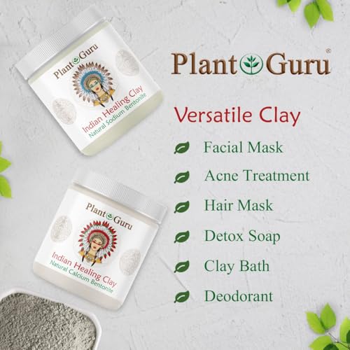 Plant Guru Calcium Bentonite Clay Powder for Skin & Body Detox - 5 lbs