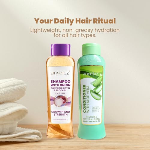 Onion & Aloe Shampoo and Conditioner Set - Strength & Hydration for All Hair Types