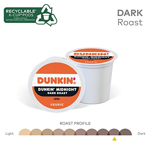 Dark Roast Coffee K-Cups - 4 Boxes of 22, Unflavored, Compatible with Keurig - 88 Count