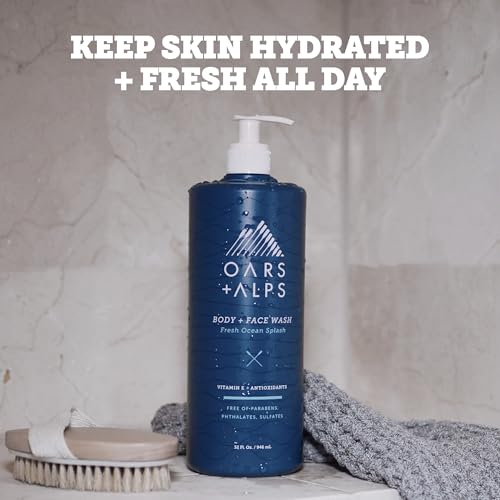 Oars + Alps Men's Body & Face Wash - Fresh Ocean Splash 32 Fl Oz