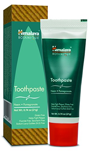 Himalaya Botanique Neem & Pomegranate Travel Toothpaste Set - Mint, 0.74 oz, Pack of 10