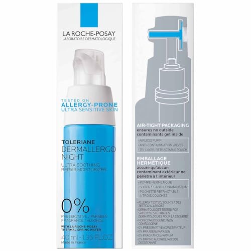 Night Face Moisturizer with Vitamin E for Sensitive Skin - Hydrating Cream