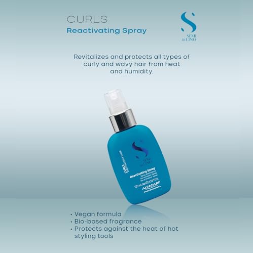 Curl Reactivating Spray with Heat Protection for Curly Hair - Vegan & Biodegradable