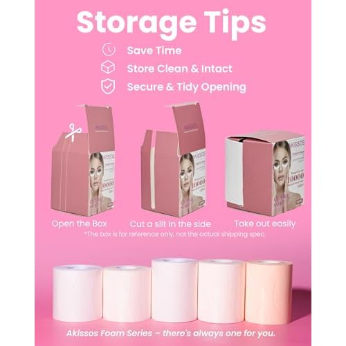 Eyepads for Lash Extensions (250 Pcs) - Akissos Non Slip Under Eye Patches, Foam Eye Pads Tape with Hypoallergenic Glue for Eyelash Extension|Lift|Tint|Remove, Lash Tech Must Haves Value Pack
