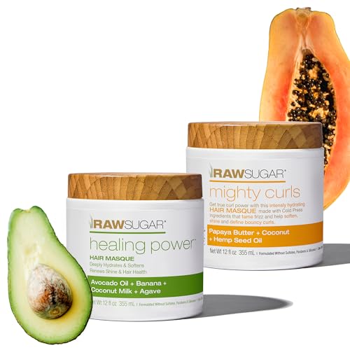 Raw Sugar Hair Mask Duo - Nourishing Deep Conditioning for Damaged Hair