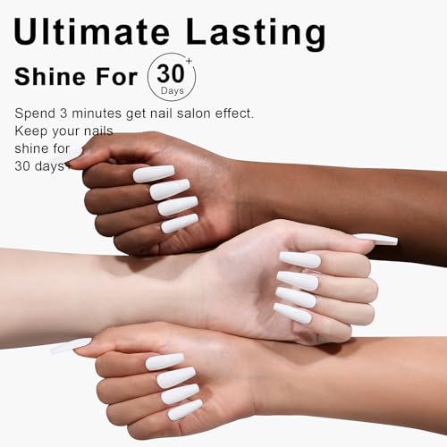 L'UGX Professional Nail Lamp with nail Arm Rest + White Gel Nail Polish