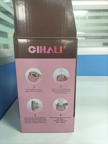 GIHALI Universal Hair Diffuser “Super Sturdy” 1.7 Inch to 2.6 Inch for Natural Curly and Wavy Hair, Hair Dryer Attachment (Rose Gold)