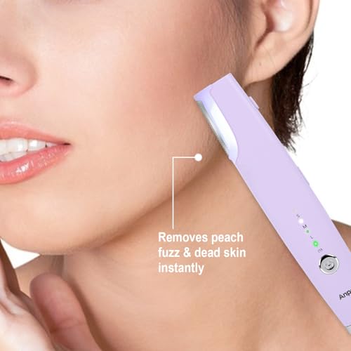 Rechargeable Sonic Dermaplane Razor for Women Face - Lavender - Safe Exfoliation & Skin Smoothing
