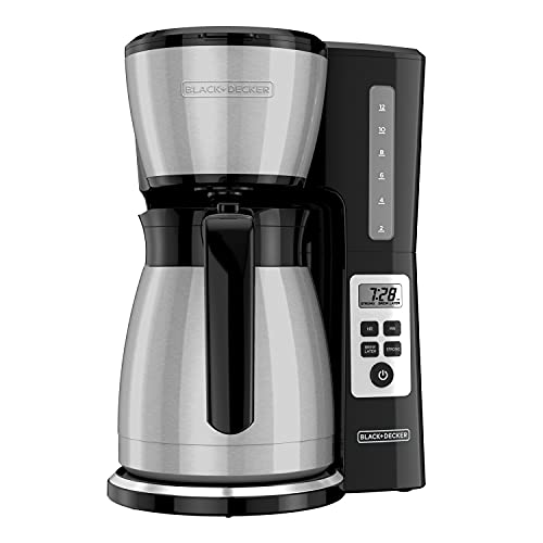 Thermal Programmable Coffee Maker with Brew Strength & Vortex Technology - Black/Steel, CM2046S