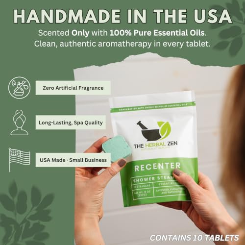 Herbal Zen Recenter Shower Steamers Original 10 Pack | Aromatherapy Relaxation