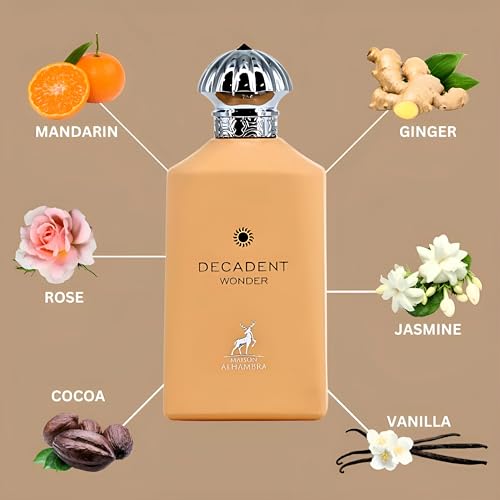 Maison Alhambra Decadent Wonder Eau De Parfum Spray 100ml Spicy Wood Vanilla Floral Variation
