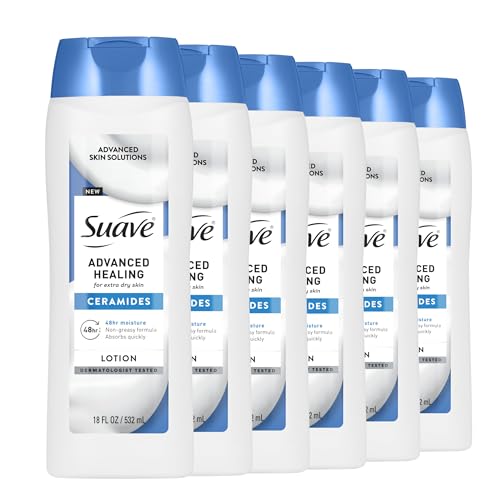 Suave Advanced Healing Hand & Body Lotion - Clean & Fresh 18 Fl Oz Pack of 6